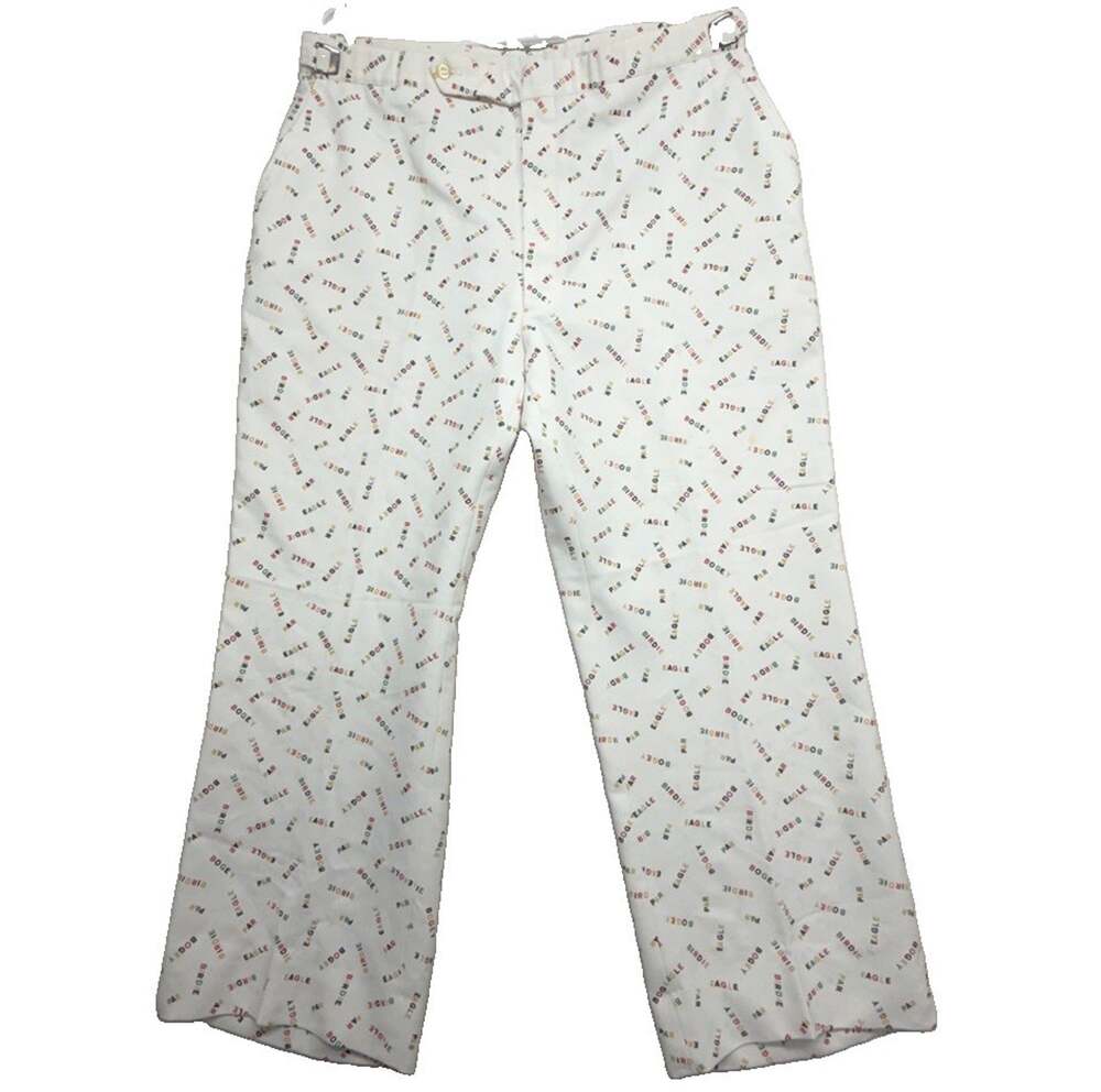 Vintage Bentley Golf Pants Mens 36 Waist Birdie Eagle Par Bogey 70s Novelty
